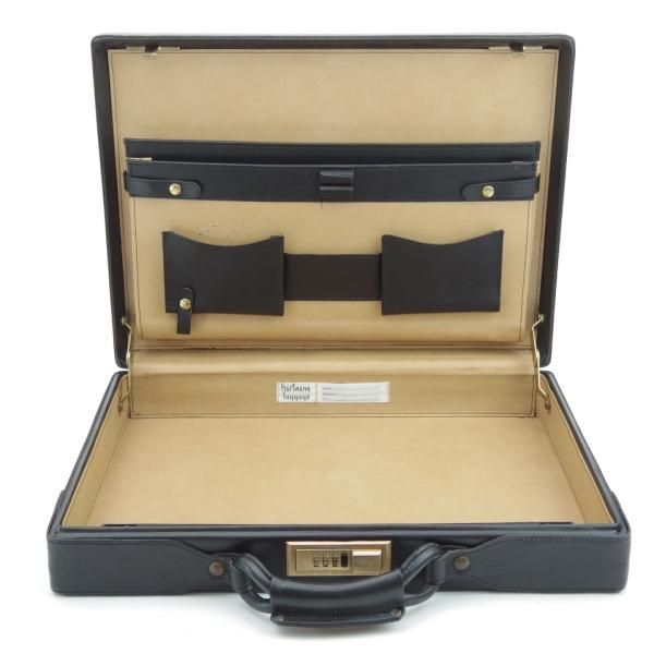 極上★(米)ハートマン/hartmann luggage【定価20万円以上★アタッシュケース/ベルティングレザー】メンズ レザー ビジネス バッグ/黒★N5264