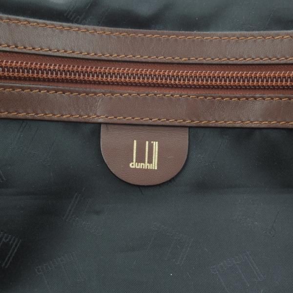 極上★(英)ダンヒル/dunhill【★ボストンバッグ/紺×茶】メンズ ビジネス レザー バッグ★N5265