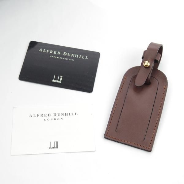 極上★(英)ダンヒル/dunhill【★ボストンバッグ/紺×茶】メンズ ビジネス レザー バッグ★N5265