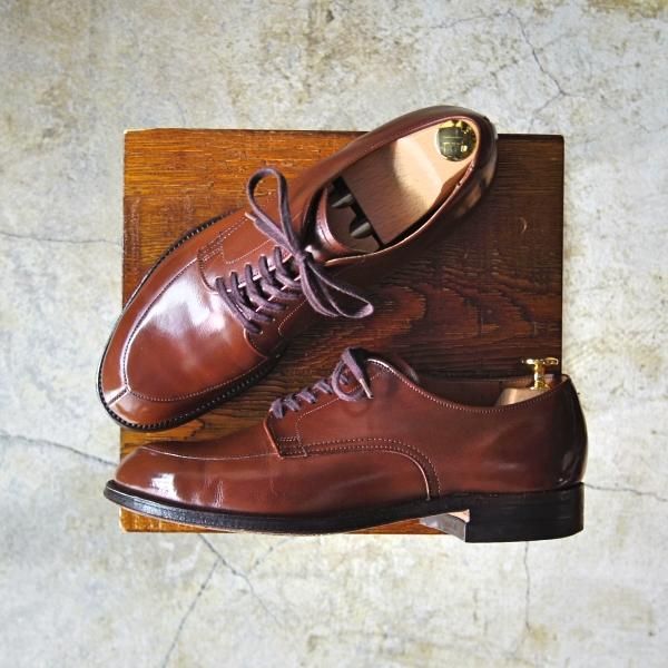 美品” ALDEN（オールデン）Vチップシューズ US6 D タンブラウン