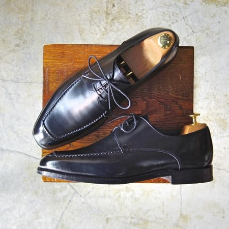 極美品★(英)グレンソン 8.5F【★グッドイヤーウェルテッド製法/TWEED】Uチップ/22383-01/カーフ/黒/GRENSON★d075