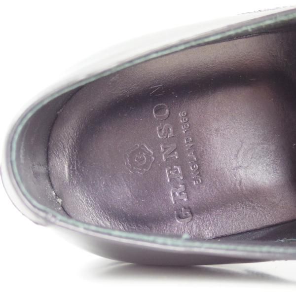極美品★(英)グレンソン 8.5F【★グッドイヤーウェルテッド製法/TWEED】Uチップ/22383-01/カーフ/黒/GRENSON★d075