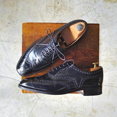 極上★チャーチ 70F/UK7【CHETWYND似寄りモデル★73ラスト】フルブローグ/黒/カーフ/ウイングチップ/Church's★d076