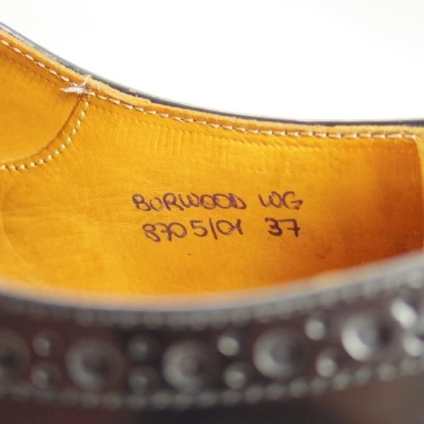 極上★チャーチ(レディース) SIZE 37【★バーウッド/BURWOOD WG】ポリッシュドバインダーカーフ/フルブローグ/黒/Church's★d077