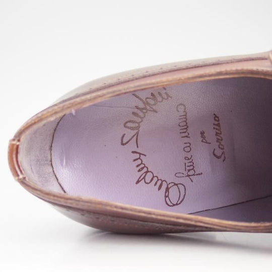 美品★(伊)サントーニ SIZE 5【★モンクストラップ】濃茶/9728/ウイングチップ/Santoni★d079