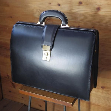 美品★三陽山長【定価￥324,000-★ダレスバッグ】黒/メンズ ビジネス バッグ/レザー ブリーフケース/SanyoYamacho★N5280