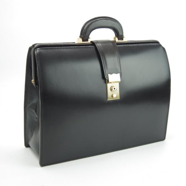 美品★三陽山長【定価￥324,000-★ダレスバッグ】黒/メンズ ビジネス バッグ/レザー ブリーフケース/SanyoYamacho★N5280