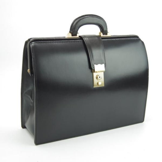 美品★三陽山長【定価￥324,000-★ダレスバッグ】黒/メンズ ビジネス バッグ/レザー ブリーフケース/SanyoYamacho★N5280