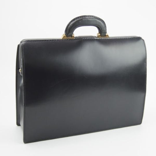 美品★三陽山長【定価￥324,000-★ダレスバッグ】黒/メンズ ビジネス バッグ/レザー ブリーフケース/SanyoYamacho★N5280