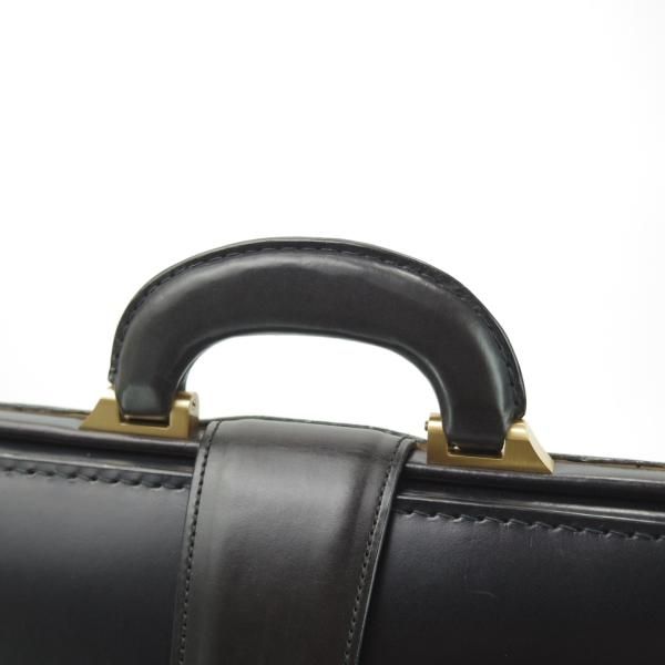 美品★三陽山長【定価￥324,000-★ダレスバッグ】黒/メンズ ビジネス バッグ/レザー ブリーフケース/SanyoYamacho★N5280
