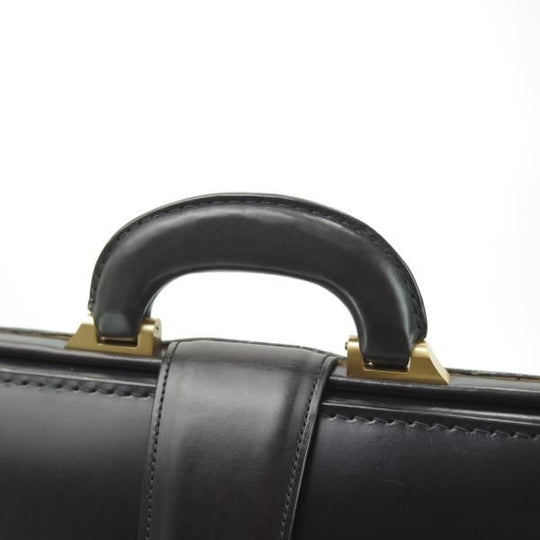 美品★三陽山長【定価￥324,000-★ダレスバッグ】黒/メンズ ビジネス バッグ/レザー ブリーフケース/SanyoYamacho★N5280