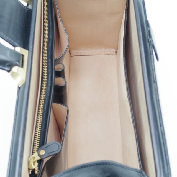 美品★三陽山長【定価￥324,000-★ダレスバッグ】黒/メンズ ビジネス バッグ/レザー ブリーフケース/SanyoYamacho★N5280