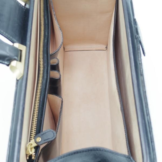 美品★三陽山長【定価￥324,000-★ダレスバッグ】黒/メンズ ビジネス バッグ/レザー ブリーフケース/SanyoYamacho★N5280