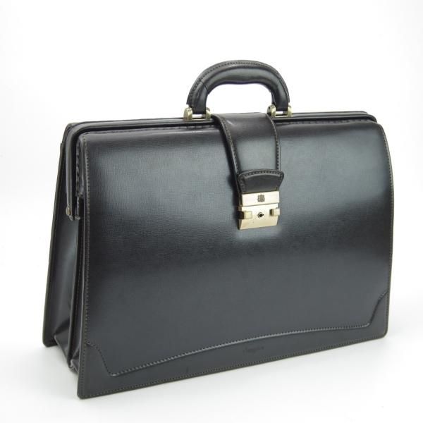 美品★アクアスキュータム/Aquascutum【★ダレスバッグ】メンズ ビジネス バッグ/レザー ブリーフケース/黒★N5281
