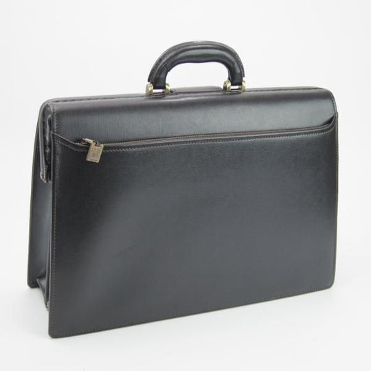 美品★アクアスキュータム/Aquascutum【★ダレスバッグ】メンズ ビジネス バッグ/レザー ブリーフケース/黒★N5281