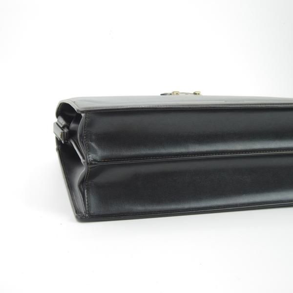 美品★アクアスキュータム/Aquascutum【★ダレスバッグ】メンズ ビジネス バッグ/レザー ブリーフケース/黒★N5281