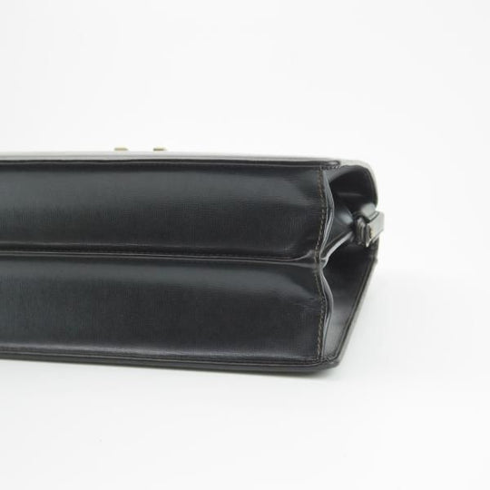 美品★アクアスキュータム/Aquascutum【★ダレスバッグ】メンズ ビジネス バッグ/レザー ブリーフケース/黒★N5281