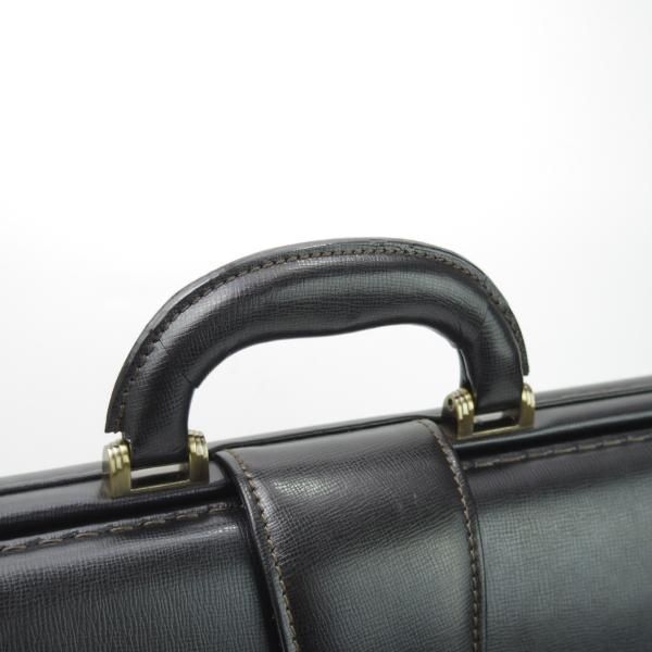 美品★アクアスキュータム/Aquascutum【★ダレスバッグ】メンズ ビジネス バッグ/レザー ブリーフケース/黒★N5281