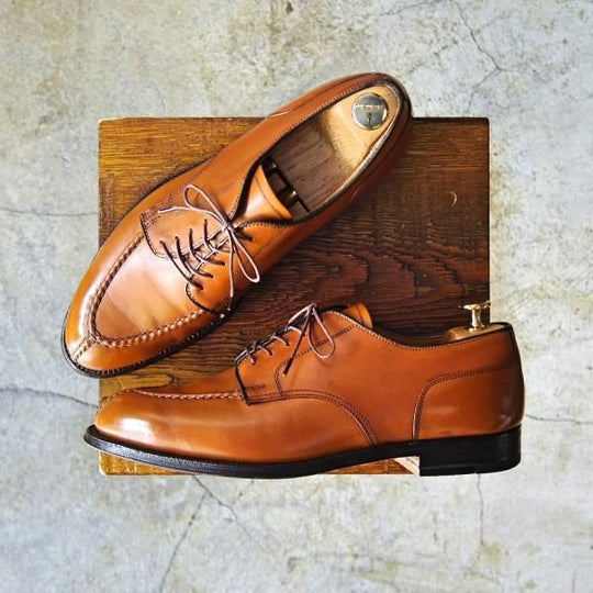 美品★オールデン 7.5E【★NST/ノルウィージャンフロント/962】アバディーンラスト/茶/スプリットトゥ/カーフ/Vチップ/Alden★d085