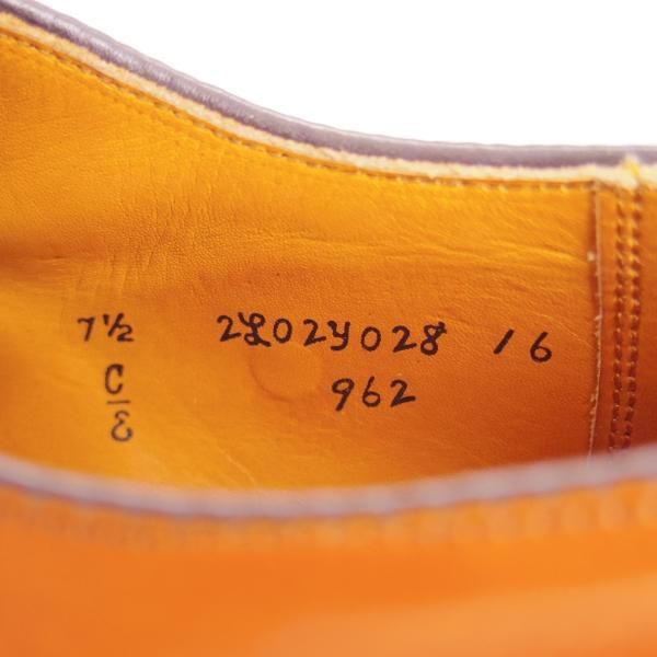 美品★オールデン 7.5E【★NST/ノルウィージャンフロント/962】アバディーンラスト/茶/スプリットトゥ/カーフ/Vチップ/Alden★d085