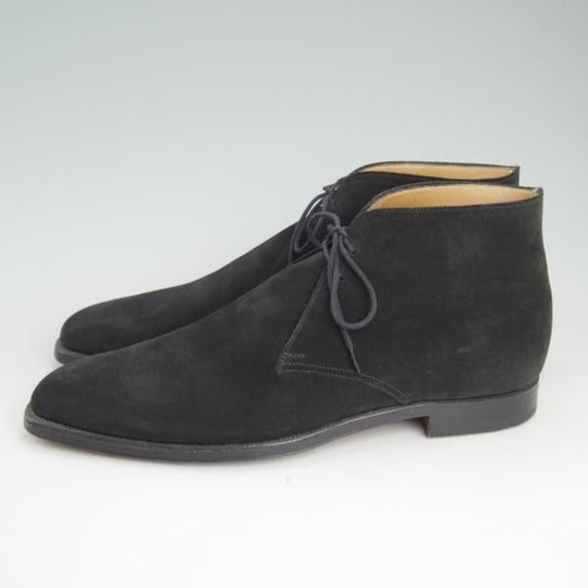 美品★クロケット&ジョーンズ 7.5E【定番★テットベリー/TETBURY/348ラスト】チャッカブーツ/スエード/黒/Crockett&Jones★d090