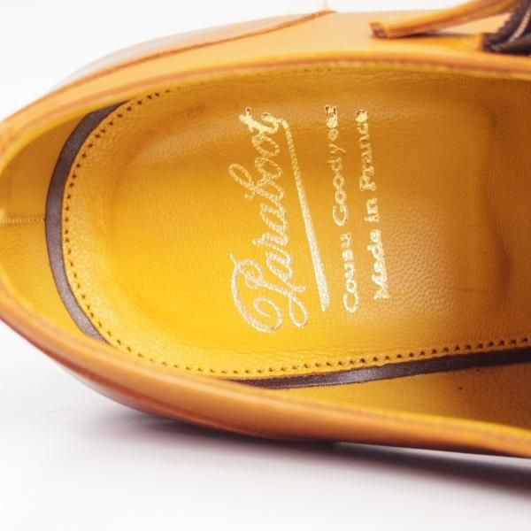 ほぼ未使用★パラブーツ SIZE 6.5【希少★レザーソールのダブルモンク】茶/カーフ/メンズ/Paraboot★d092