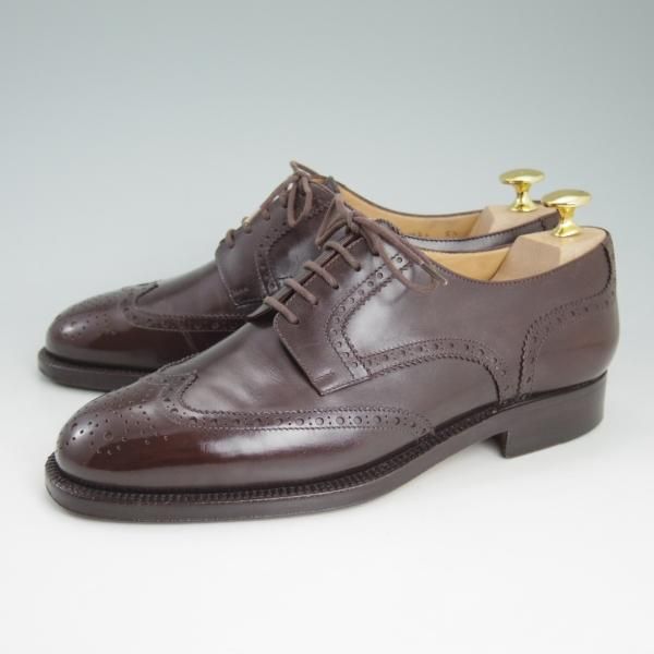 極美品★(伊)タニノクリスチー SIZE 5.5【貴重★ハンドソーンウェルテッド製法】フルブローグ/カーフ/メンズ/TANINO CRISCI★d094