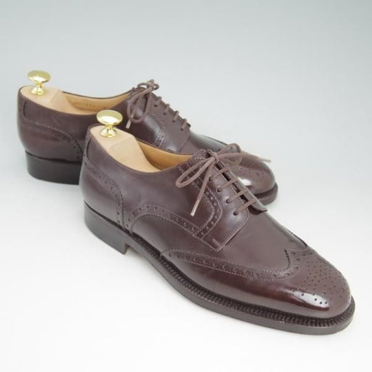 極美品★(伊)タニノクリスチー SIZE 5.5【貴重★ハンドソーンウェルテッド製法】フルブローグ/カーフ/メンズ/TANINO CRISCI★d094