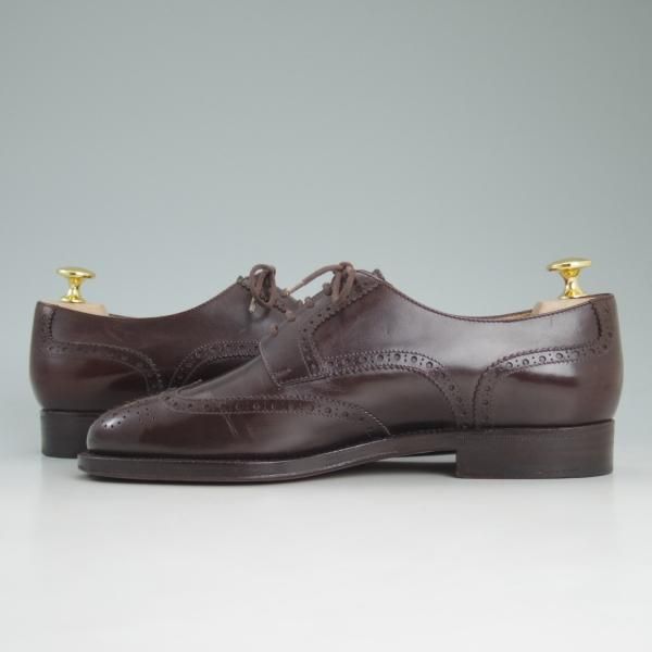 極美品★(伊)タニノクリスチー SIZE 5.5【貴重★ハンドソーンウェルテッド製法】フルブローグ/カーフ/メンズ/TANINO CRISCI★d094