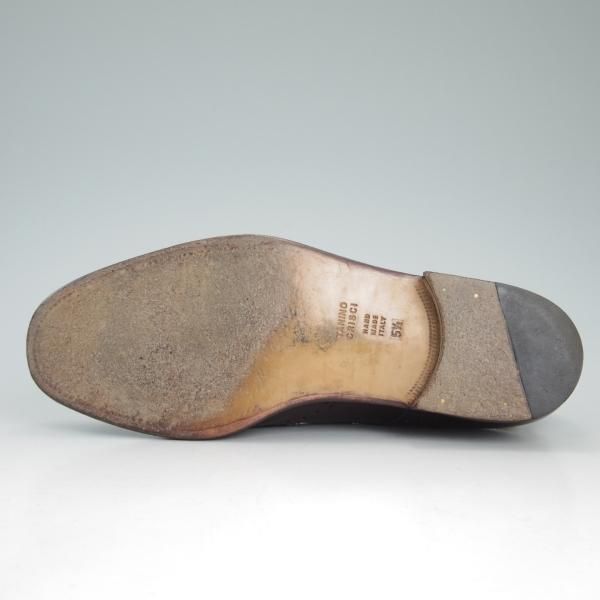 極美品★(伊)タニノクリスチー SIZE 5.5【貴重★ハンドソーンウェルテッド製法】フルブローグ/カーフ/メンズ/TANINO CRISCI★d094