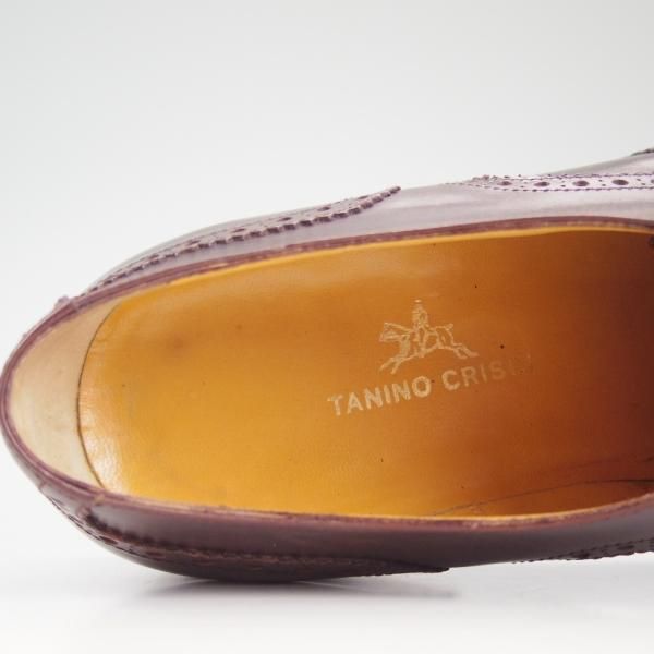 極美品★(伊)タニノクリスチー SIZE 5.5【貴重★ハンドソーンウェルテッド製法】フルブローグ/カーフ/メンズ/TANINO CRISCI★d094