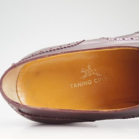 極美品★(伊)タニノクリスチー SIZE 5.5【貴重★ハンドソーンウェルテッド製法】フルブローグ/カーフ/メンズ/TANINO CRISCI★d094