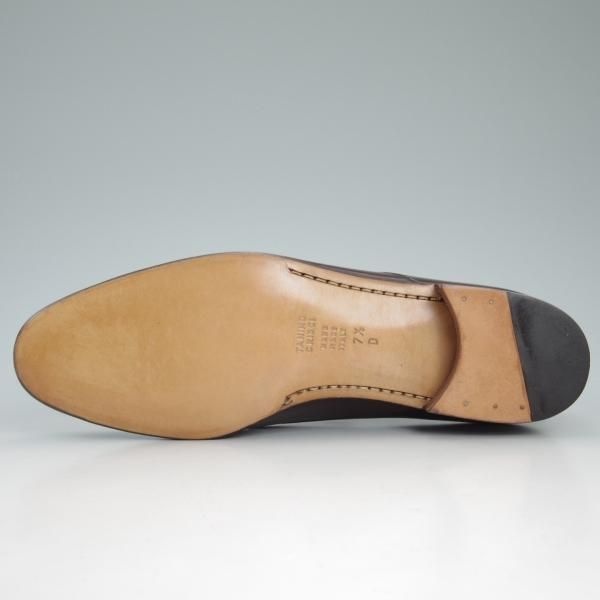 未使用★(伊)タニノクリスチー SIZE 7.5【貴重★デッドストック品/モンクストラップ】106504/カーフ/メンズ/濃茶/TANINO CRISCI★d096