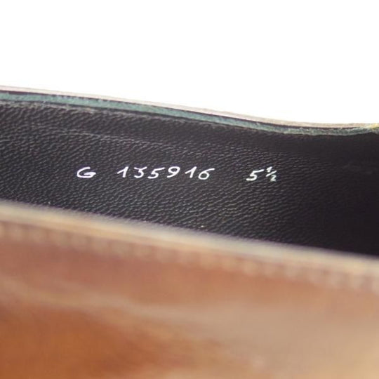 極美品★(伊)タニノクリスチー SIZE 5.5【定価17万円程度★最後期のコインローファー】135916/カーフ/メンズ/濃茶/TANINO CRISCI★d097