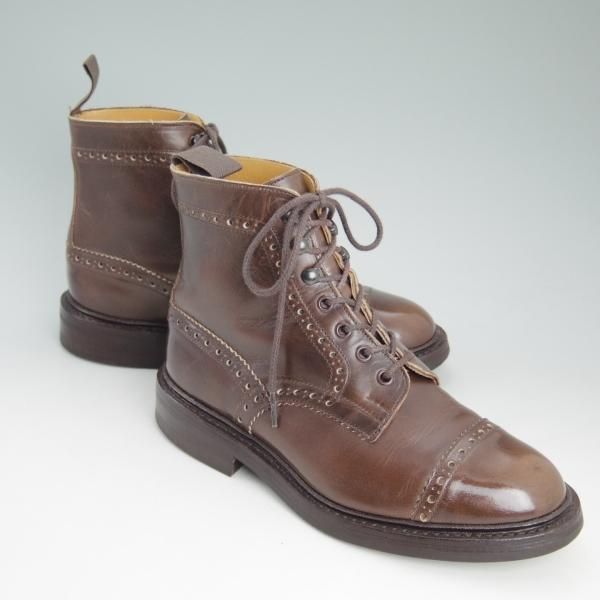 美品★トリッカーズ SIZE 6.5【★ダイナイトソール仕様/M7684】オイルドレザー/カントリーブーツ/濃茶/メンズ/Tricker's★d098