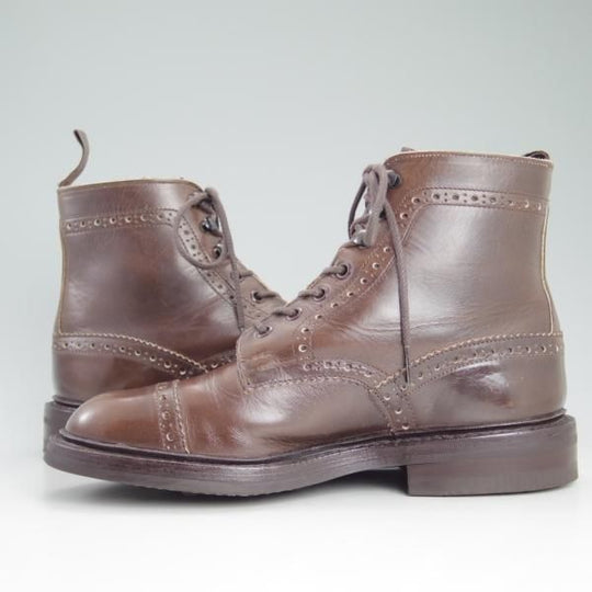 美品★トリッカーズ SIZE 6.5【★ダイナイトソール仕様/M7684】オイルドレザー/カントリーブーツ/濃茶/メンズ/Tricker's★d098