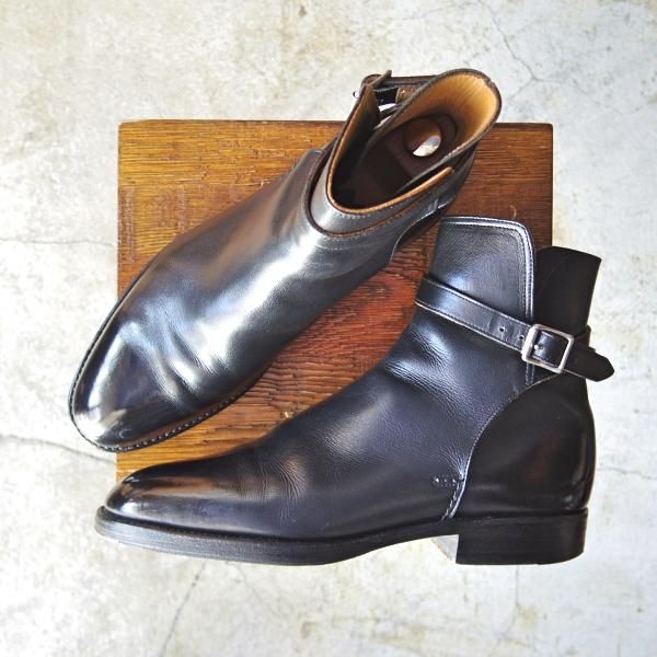 ★(英)シュナイダーブーツ UK8【定価￥172,800-★ユニオンワークス取扱/ジョッパーブーツ】52ラスト/カーフ/黒/Schnieder Boots★d099