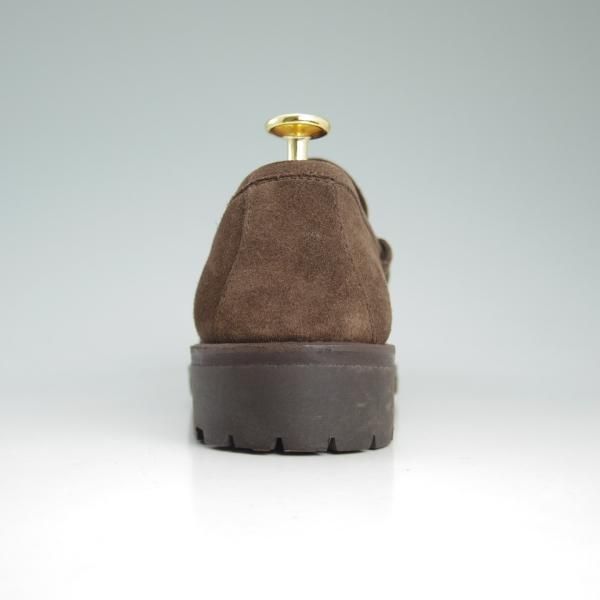 極美品★(伊)グッチ(レディース) 8B/サイズ38程度【★ビットローファー】スエード/スリッポン/101/6105/濃茶/GUCCI★d104