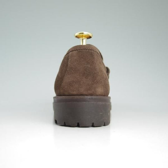 極美品★(伊)グッチ(レディース) 8B/サイズ38程度【★ビットローファー】スエード/スリッポン/101/6105/濃茶/GUCCI★d104