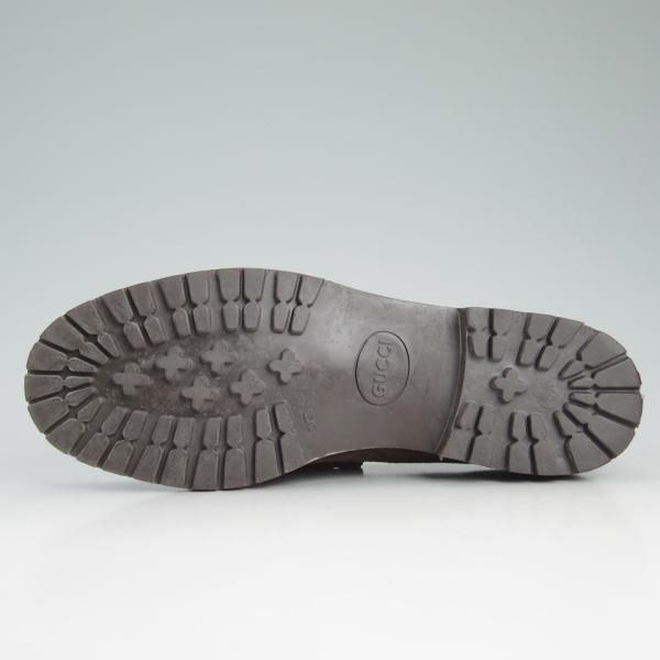 極美品★(伊)グッチ(レディース) 8B/サイズ38程度【★ビットローファー】スエード/スリッポン/101/6105/濃茶/GUCCI★d104