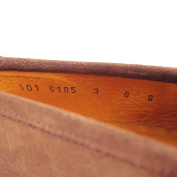 極美品★(伊)グッチ(レディース) 8B/サイズ38程度【★ビットローファー】スエード/スリッポン/101/6105/濃茶/GUCCI★d104