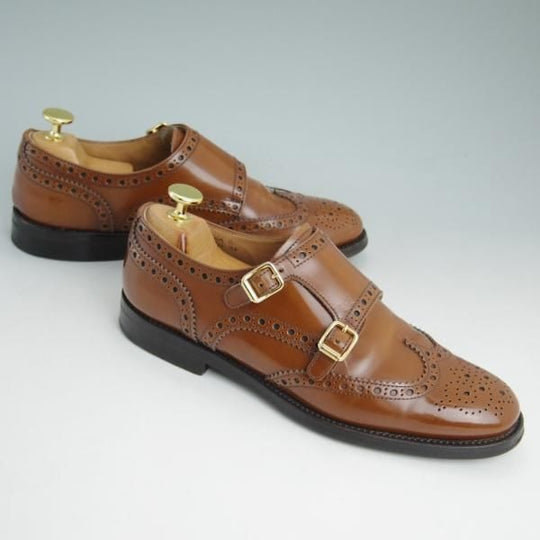 ★チャーチ(レディース) SIZE 37【★ダブルモンク/LANA R】ポリッシュドバインダーカーフ/サンダルウッド/Church's★d110