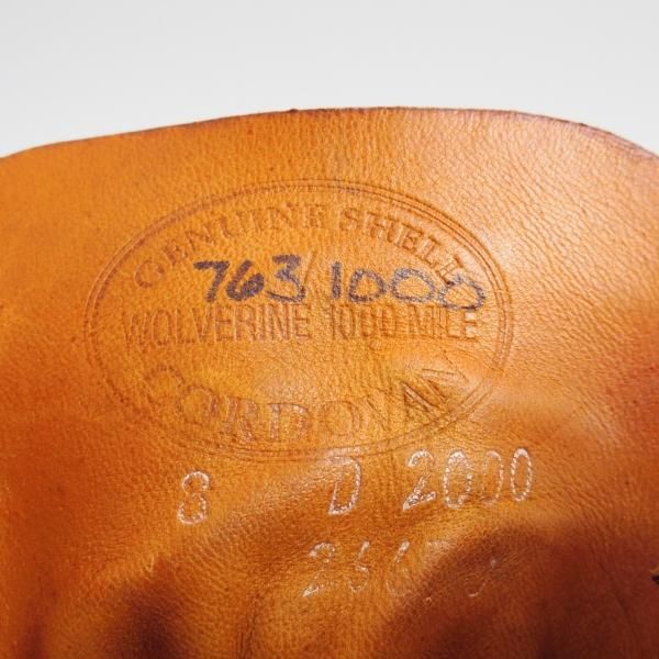 美品★(米)WOLVERINE/ウルヴァリン 8D【貴重★シガー色/コードバン/ホーウィン社】1000マイルブーツ/1000mile/horween★d112