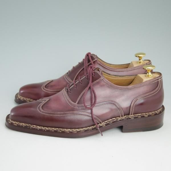 極美品★(伊)PERON&PERON SIZE 6.5【定価20万円以上★ノルベジェーゼ製法】ブラインドブローグ/赤茶/ペロン・エ・ペロン★d114