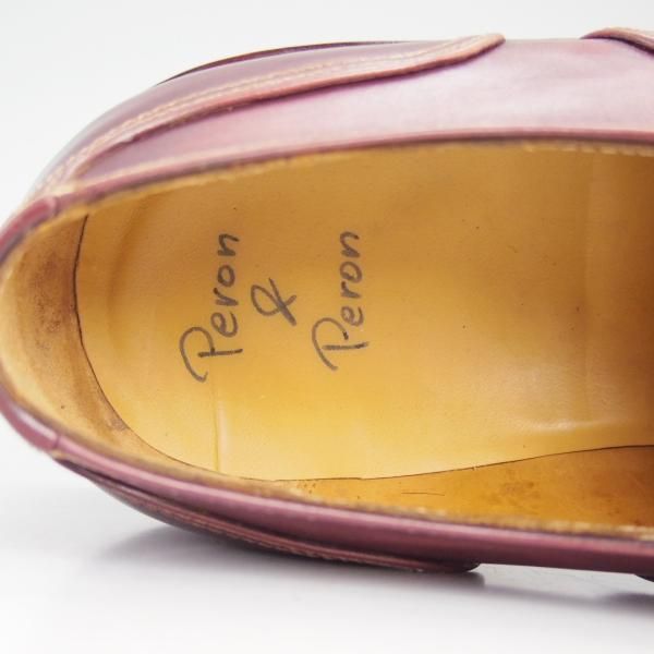 極美品★(伊)PERON&PERON SIZE 6.5【定価20万円以上★ノルベジェーゼ製法】ブラインドブローグ/赤茶/ペロン・エ・ペロン★d114