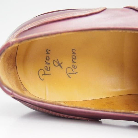 極美品★(伊)PERON&PERON SIZE 6.5【定価20万円以上★ノルベジェーゼ製法】ブラインドブローグ/赤茶/ペロン・エ・ペロン★d114