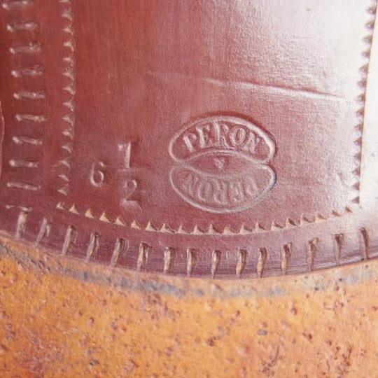 極美品★(伊)PERON&PERON SIZE 6.5【定価20万円以上★ノルベジェーゼ製法】ブラインドブローグ/赤茶/ペロン・エ・ペロン★d114