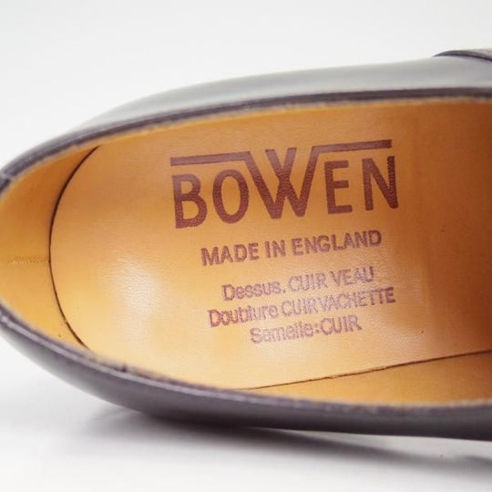 美品★(英)アルフレッドサージェント製 UK7【貴重★(仏)BOWEN別注/ボーウェン】ストレートチップ/カーフ/黒/Alfred Sargent★d115