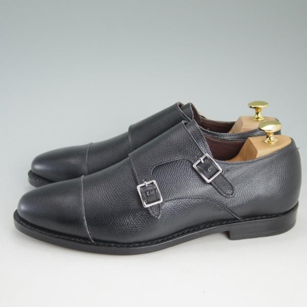 新品★(米)アレンエドモンズ 8D【定価￥135,000-★JA MORA 2.0】JOSEPH ABBOUD/ダブルモンク/グレインレザー/黒/ALLEN EDMONDS★d118
