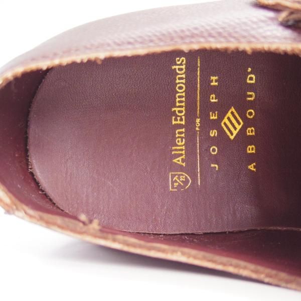 新品★(米)アレンエドモンズ 7.5D【定価￥135,000-★JA MORA 2.0】JOSEPH ABBOUD/ダブルモンク/グレインレザー/茶/ALLEN EDMONDS★d119